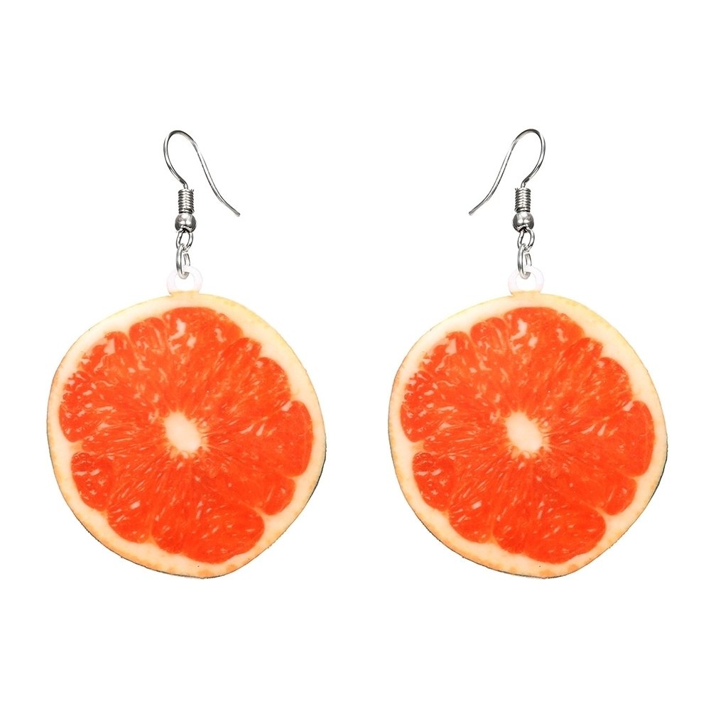 Cute Women Peach Grape Banana Fruit Dangle Hook Earrings Summer Jewelry Gift Image 4