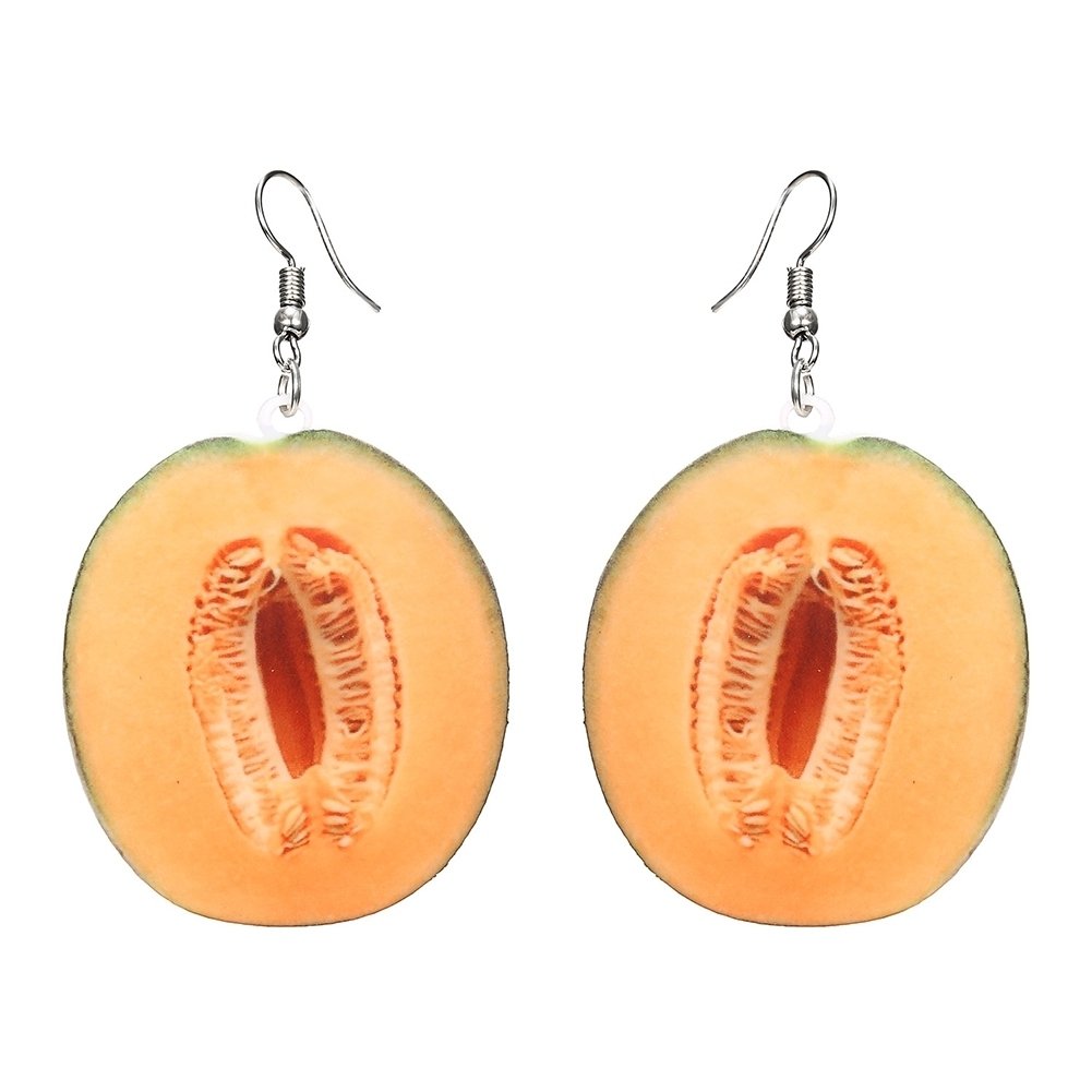 Cute Women Peach Grape Banana Fruit Dangle Hook Earrings Summer Jewelry Gift Image 4