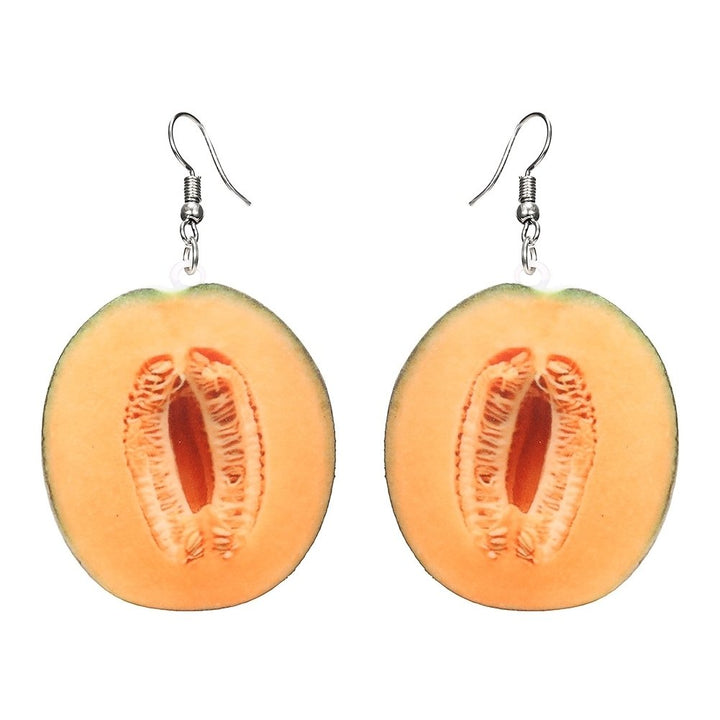 Cute Women Peach Grape Banana Fruit Dangle Hook Earrings Summer Jewelry Gift Image 4