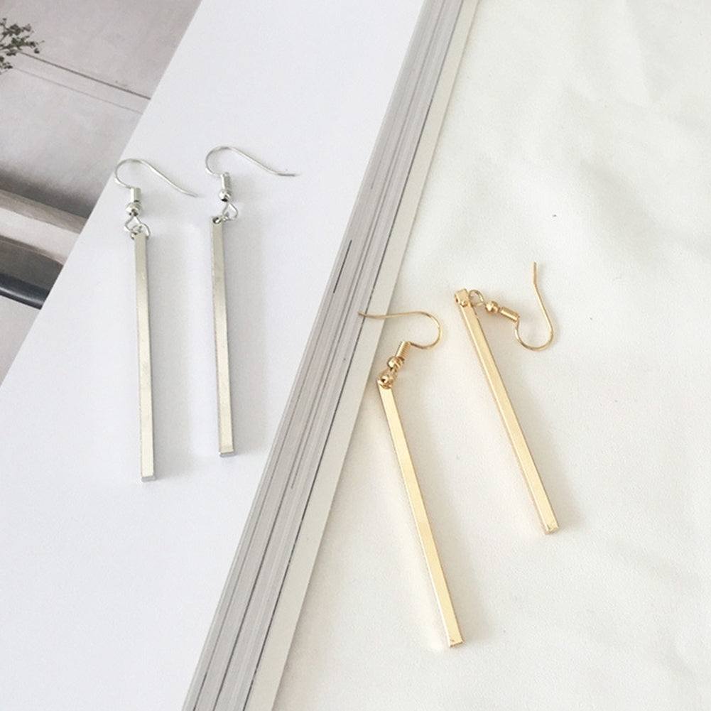 Evening Party Women Fashion Long Bar Drop Dangle Hook Earrings Jewelry Gift Image 7