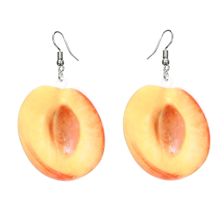 Cute Women Peach Grape Banana Fruit Dangle Hook Earrings Summer Jewelry Gift Image 8