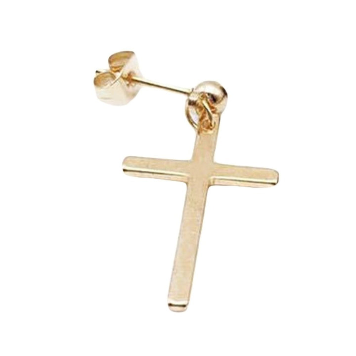 1Pc Punk Men Women Stainless Steel Cross Dangle Ear Stud Earring Party Jewelry Image 8