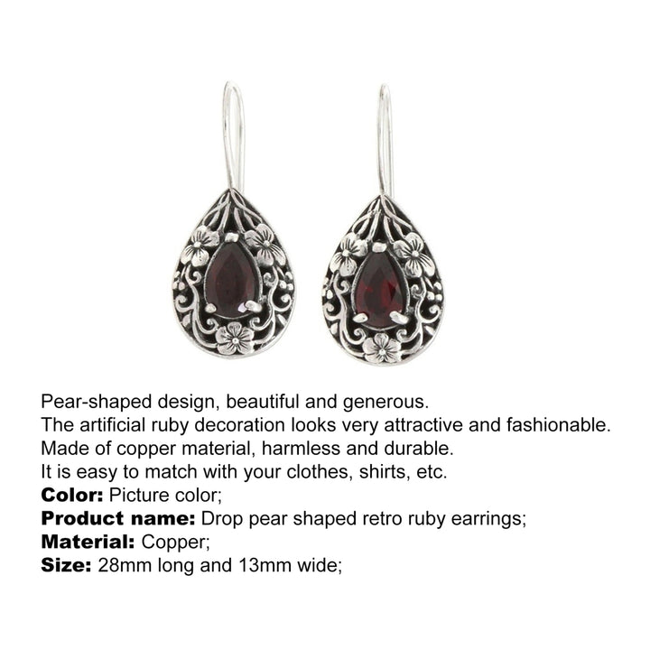 1 Pair Lady Earring Easy-cleaning Brilliant Cute Artificial Gem Ear Drop for Gift Image 11