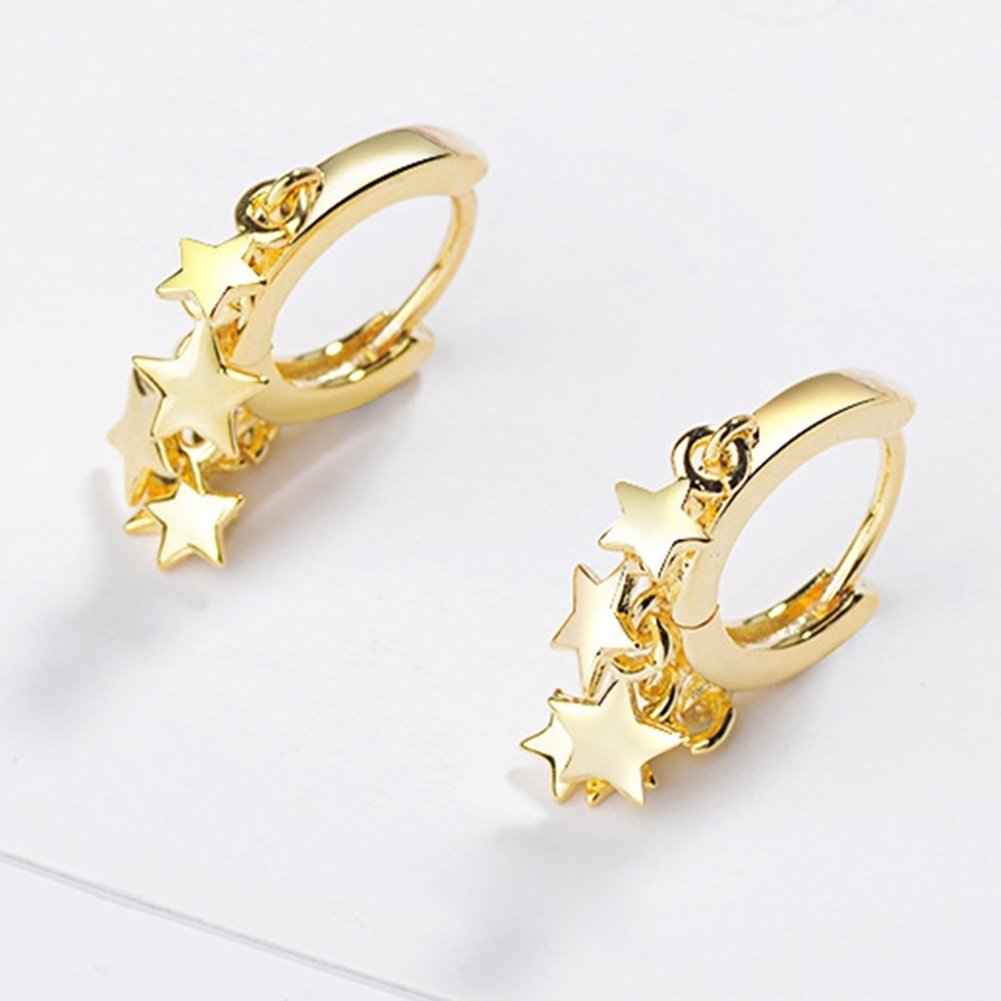 Fashion Women Star Pendant Huggie Earrings Piercing Party Club Jewelry Gift Image 4