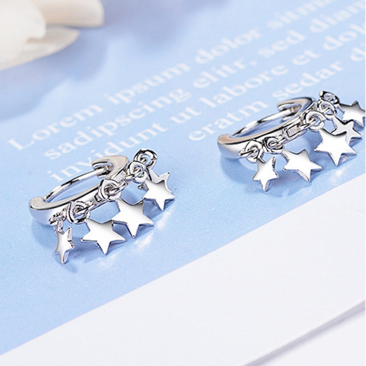 Fashion Women Star Pendant Huggie Earrings Piercing Party Club Jewelry Gift Image 7