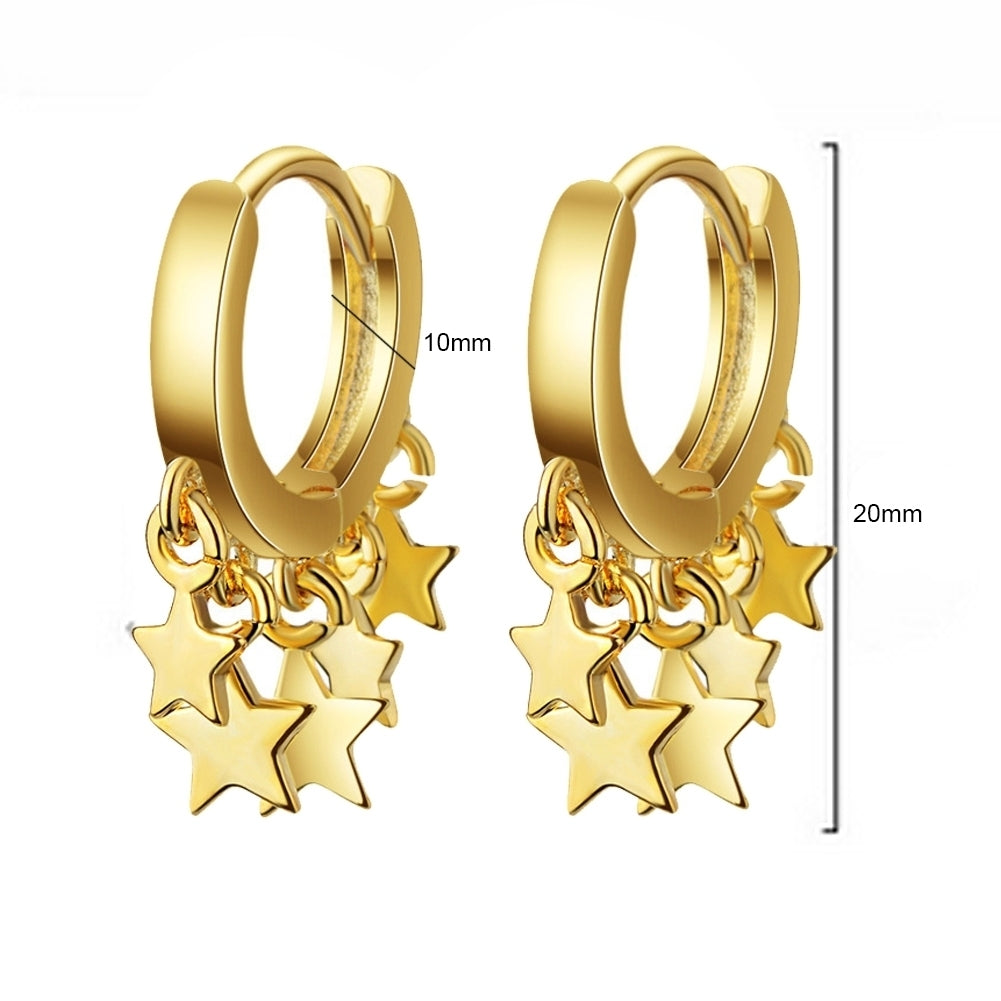 Fashion Women Star Pendant Huggie Earrings Piercing Party Club Jewelry Gift Image 11