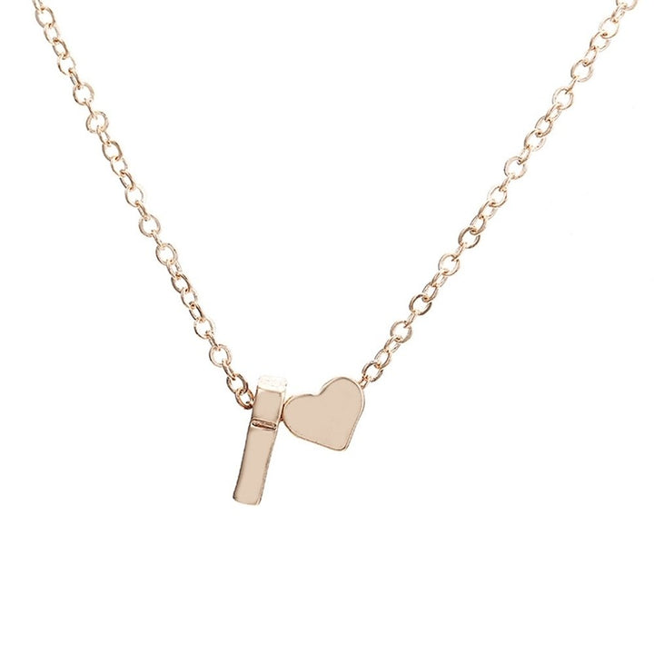 A-Z 26 Capital Letter Heart Pendant Fashion Women Chain Necklace Jewelry Gift Image 10
