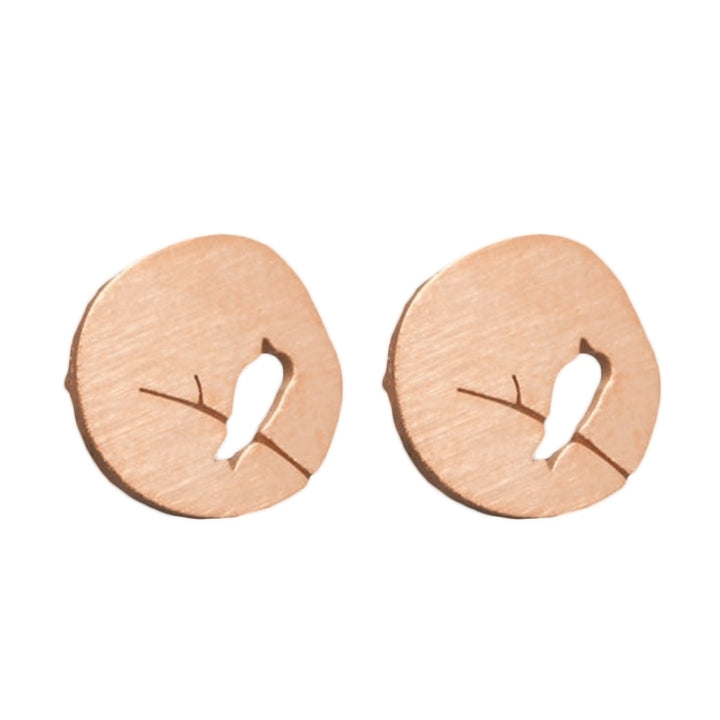 Cute Women Hollow Bird Branch Irregular Geometric Ear Stud Earrings Jewelry Gift Image 10