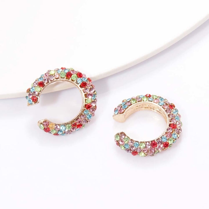 1Pc Lady Rhinestone C Shape Ear Cuff Clip Earring No Piercing Cartilage Jewelry Image 10