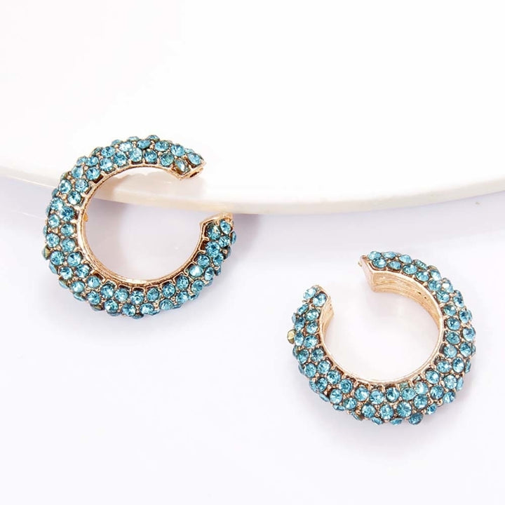 1Pc Lady Rhinestone C Shape Ear Cuff Clip Earring No Piercing Cartilage Jewelry Image 12