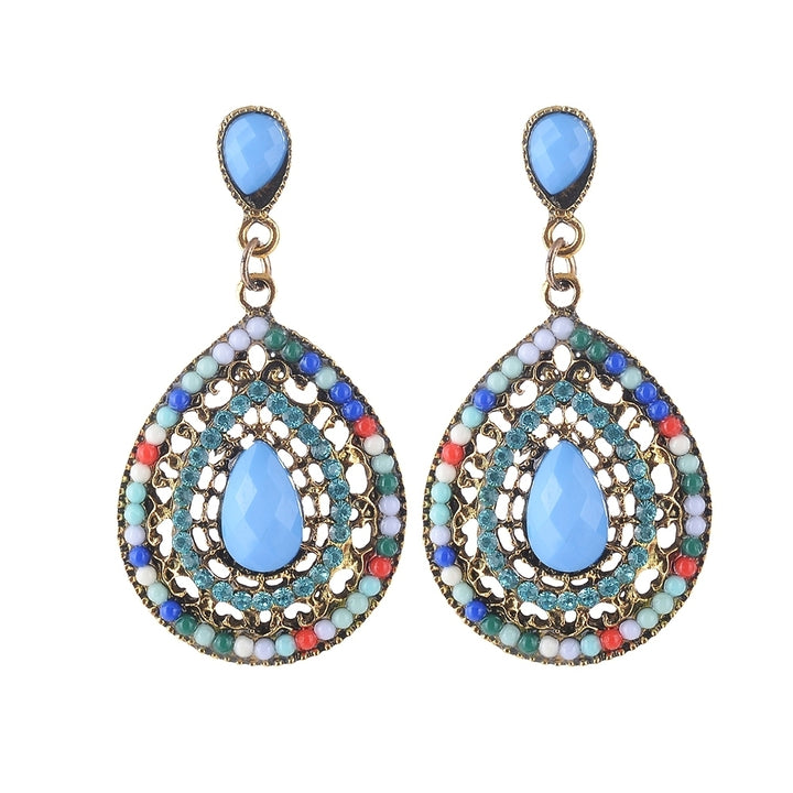 Boho Women Rhinestone Water Drop Dangle Ear Stud Earrings Party Jewelry Gift Image 11