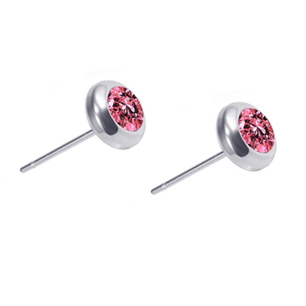 Unisex Rhinestone Stainless Steel Ear Stud Earrings Helix Piercing Jewelry Gift Image 3