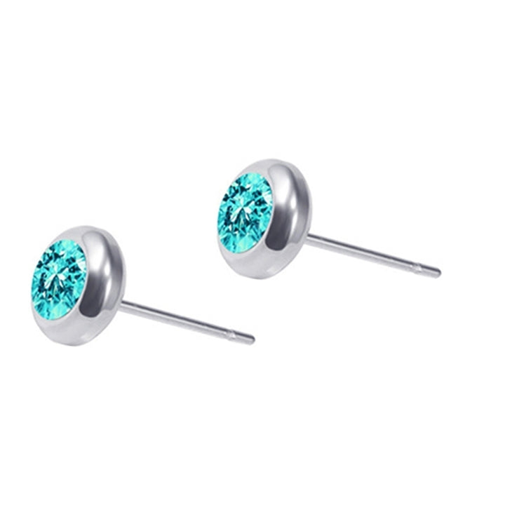 Unisex Rhinestone Stainless Steel Ear Stud Earrings Helix Piercing Jewelry Gift Image 4