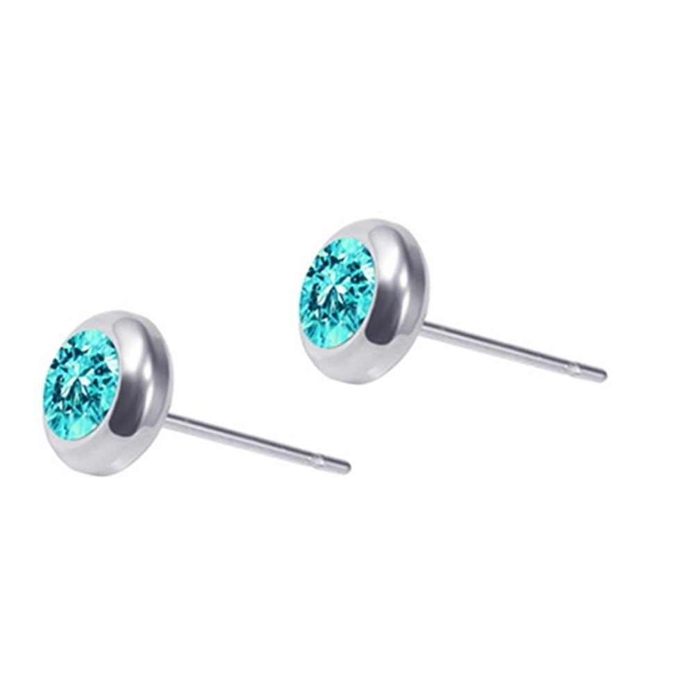 Unisex Rhinestone Stainless Steel Ear Stud Earrings Helix Piercing Jewelry Gift Image 1