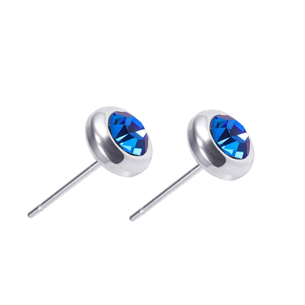 Unisex Rhinestone Stainless Steel Ear Stud Earrings Helix Piercing Jewelry Gift Image 6