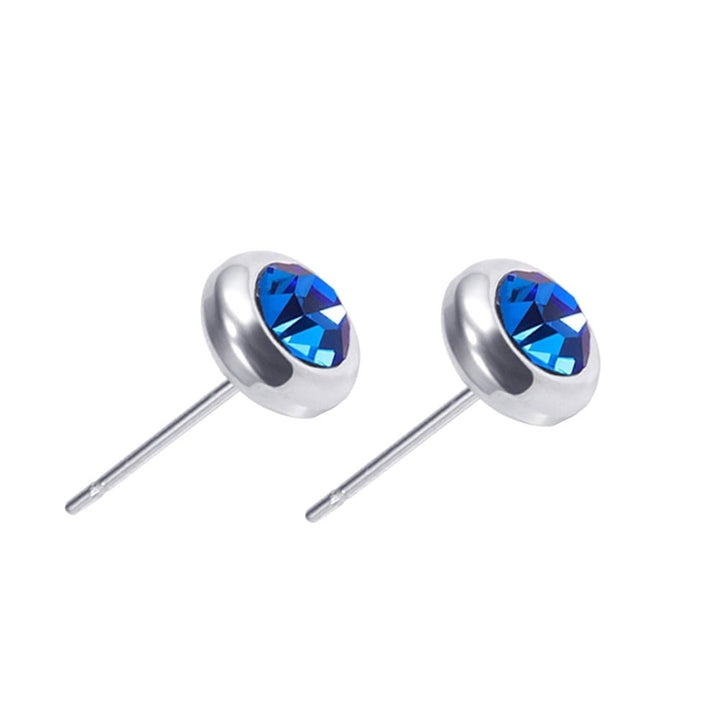 Unisex Rhinestone Stainless Steel Ear Stud Earrings Helix Piercing Jewelry Gift Image 1