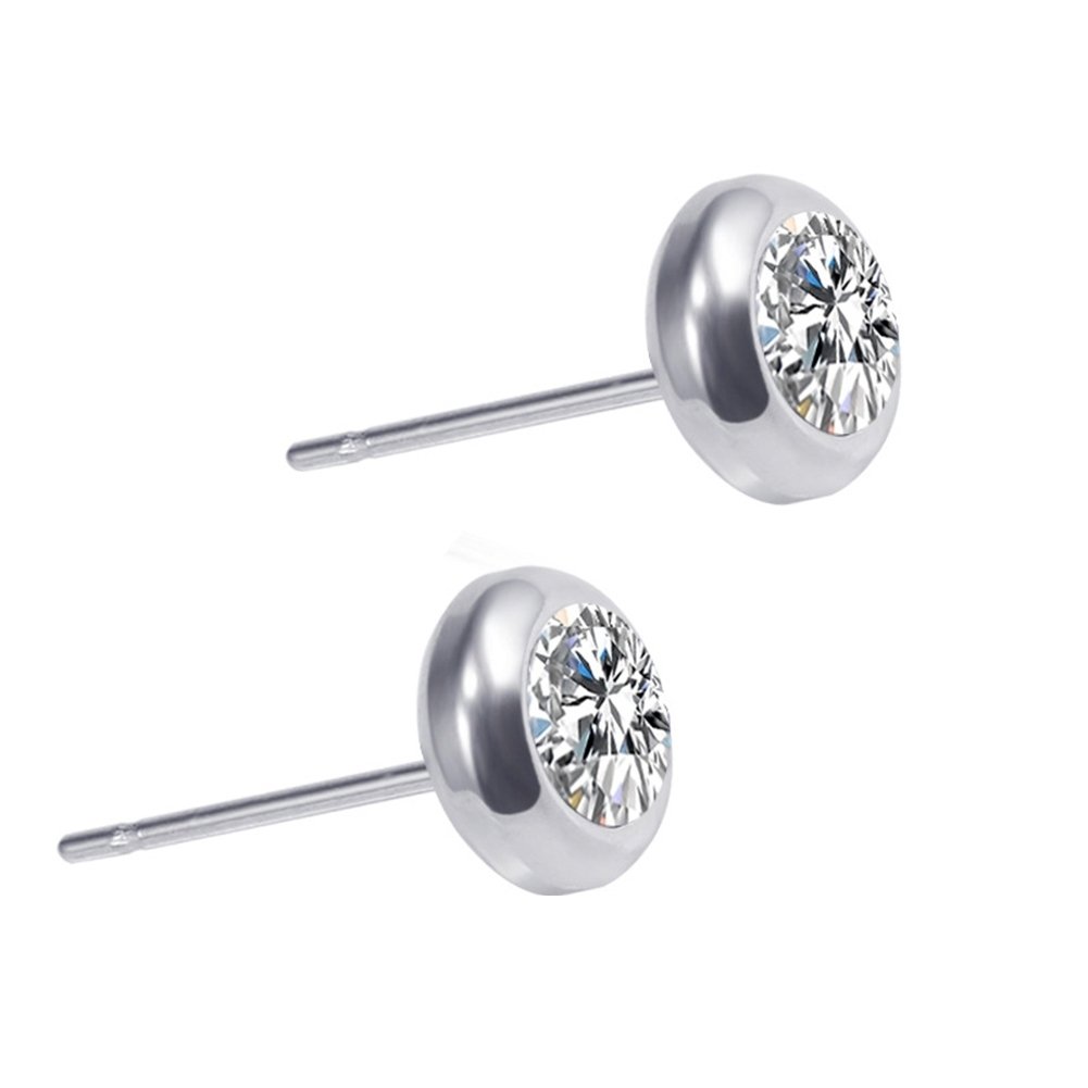 Unisex Rhinestone Stainless Steel Ear Stud Earrings Helix Piercing Jewelry Gift Image 8