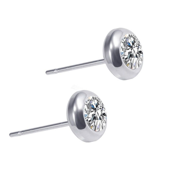 Unisex Rhinestone Stainless Steel Ear Stud Earrings Helix Piercing Jewelry Gift Image 8