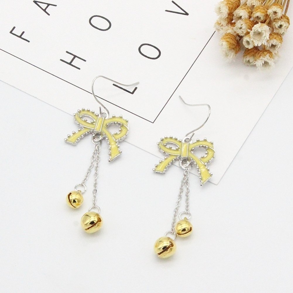 Fashion Women Bowknot Bell Chain Dangle Drop Hook Earrings Jewelry Xmas Gift Image 11