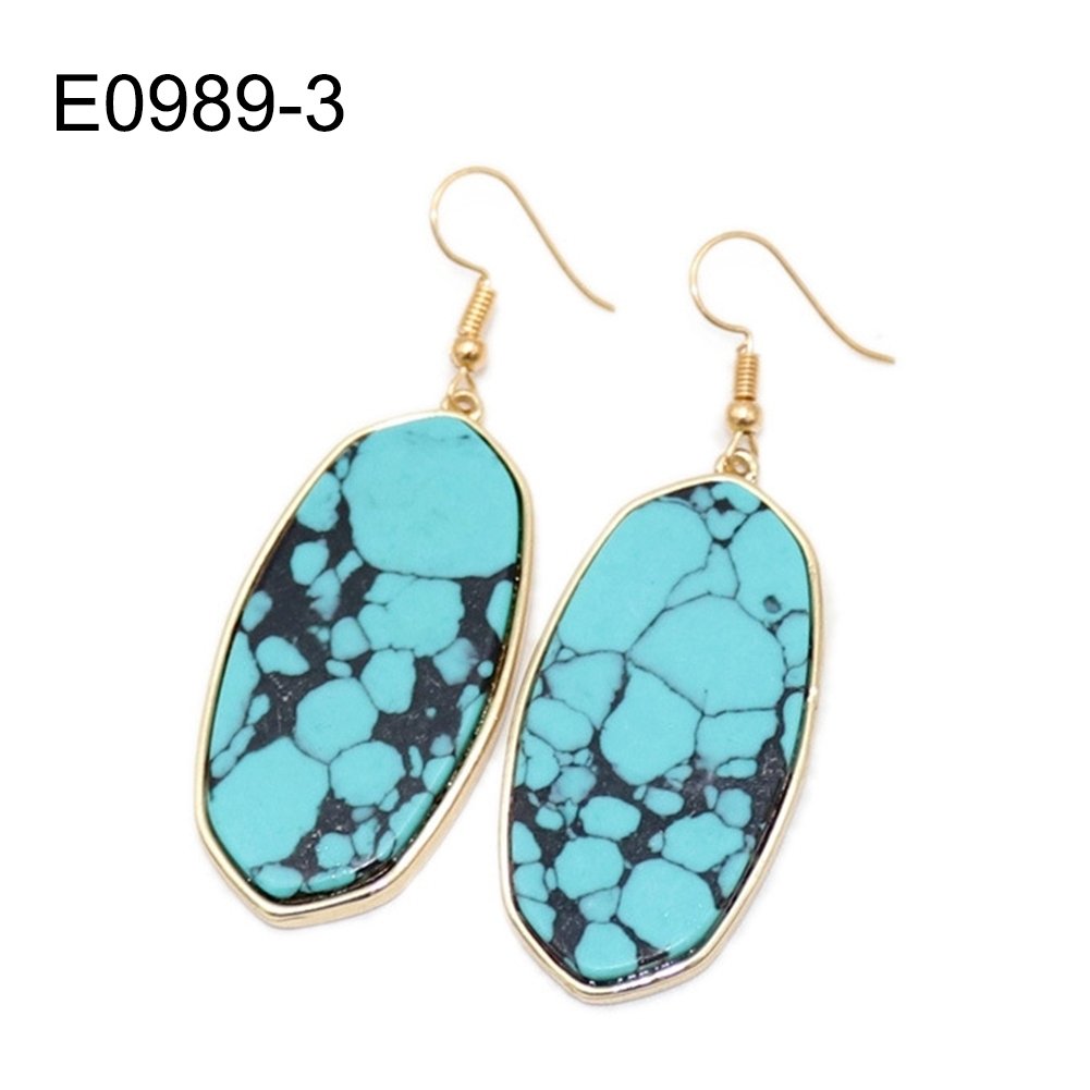 Fashion Women Abalone Shell Leopard Oval Dangle Drop Hook Earrings Jewelry Gift Image 10