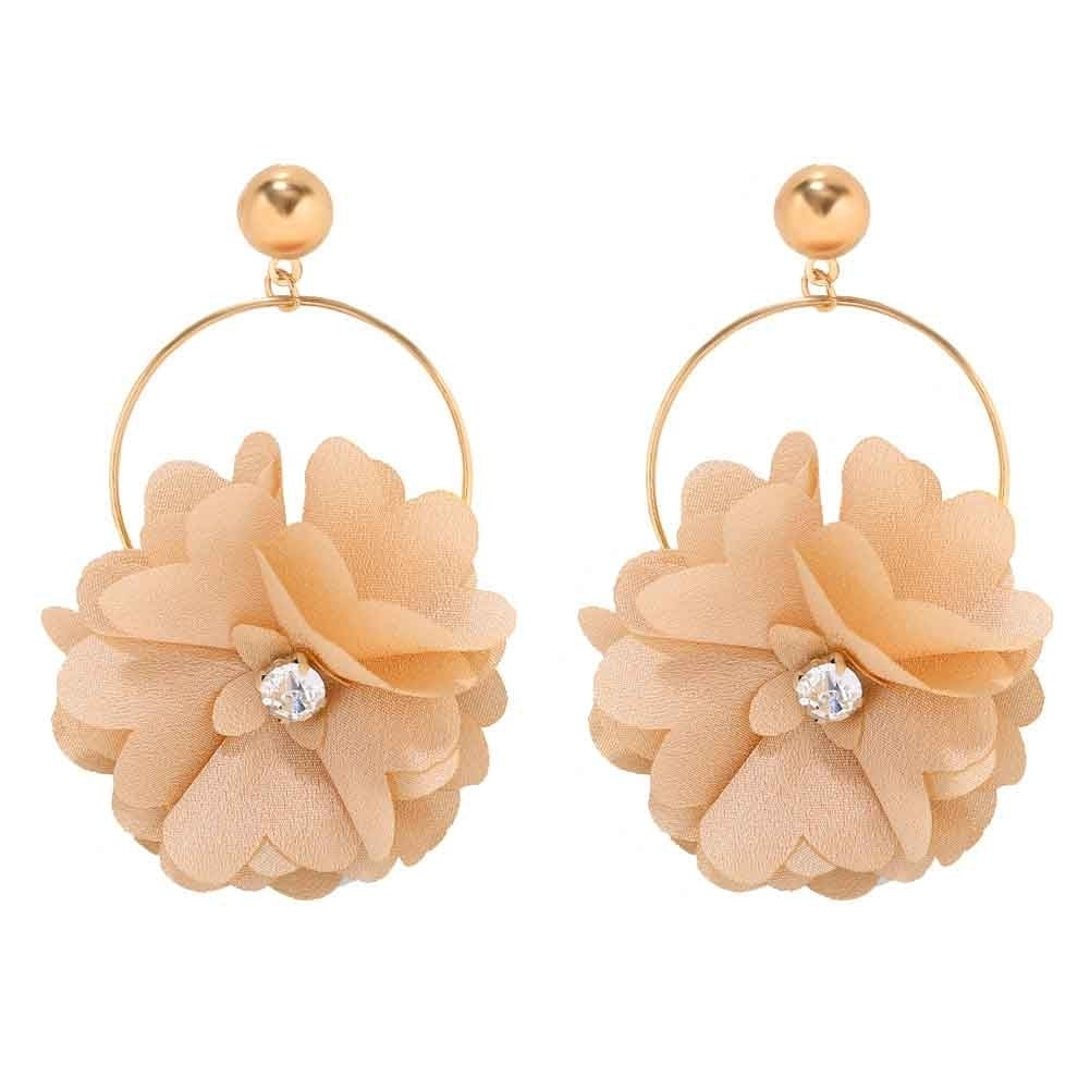 Fashion Women Rhinestone Flower Round Dangle Ear Drop Earrings Jewelry Gift Image 8