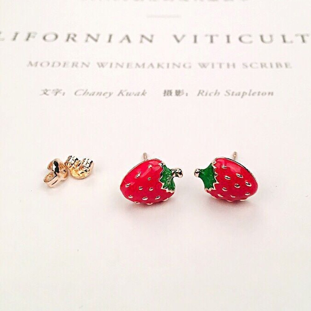 Cute Women Fruit Strawberry Watermelon Ladybird Ear Stud Earrings Jewelry Gift Image 2