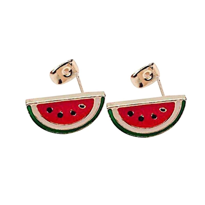 Cute Women Fruit Strawberry Watermelon Ladybird Ear Stud Earrings Jewelry Gift Image 9