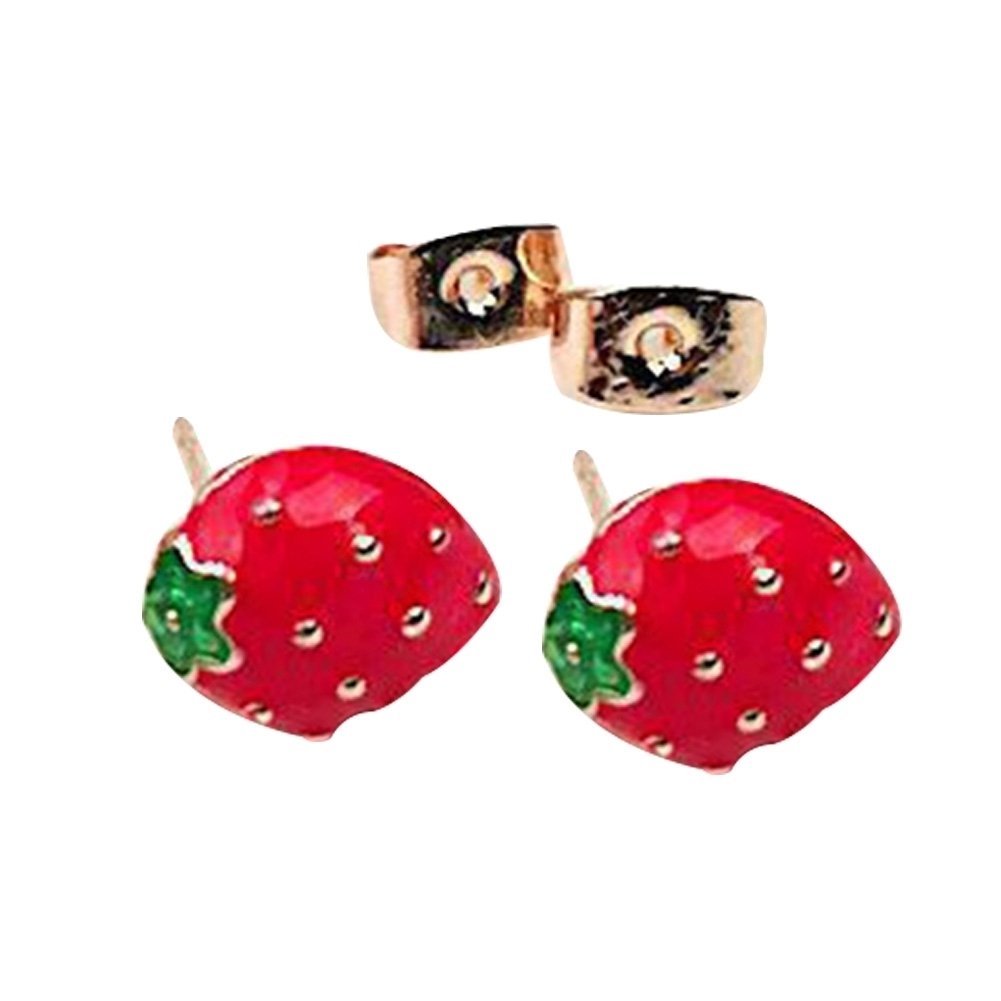 Cute Women Fruit Strawberry Watermelon Ladybird Ear Stud Earrings Jewelry Gift Image 10