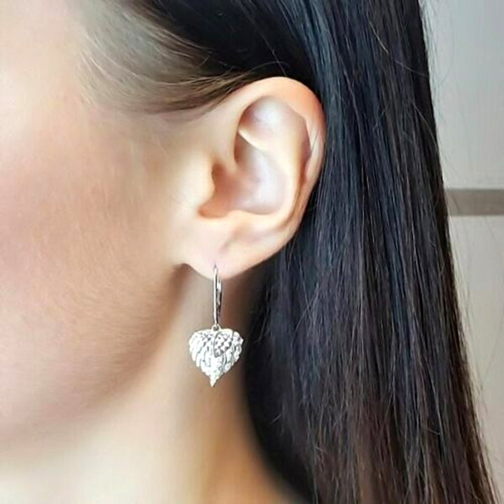 Fashion Women Love Heart Wing Rhinestone Dangle Earrings Party Jewelry Gift Image 4