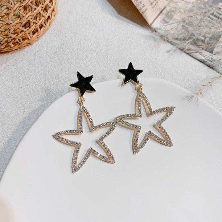 Fashion Women Rhinestone Star Flower Dangle Ear Drop Earrings Party Jewelry Gift Image 11