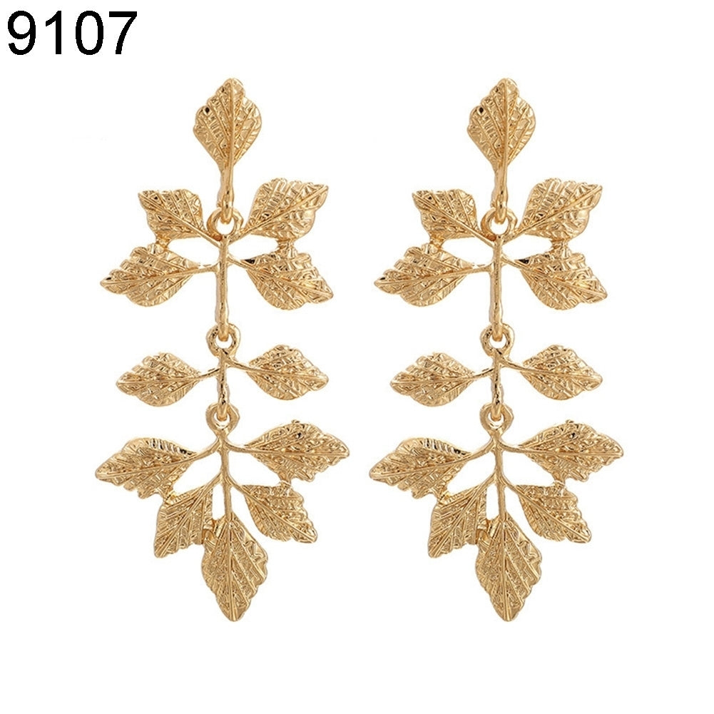 Women Leaf Flower Butterfly Dangle Ear Drop Stud Hook Earrings Jewelry Gift Image 11