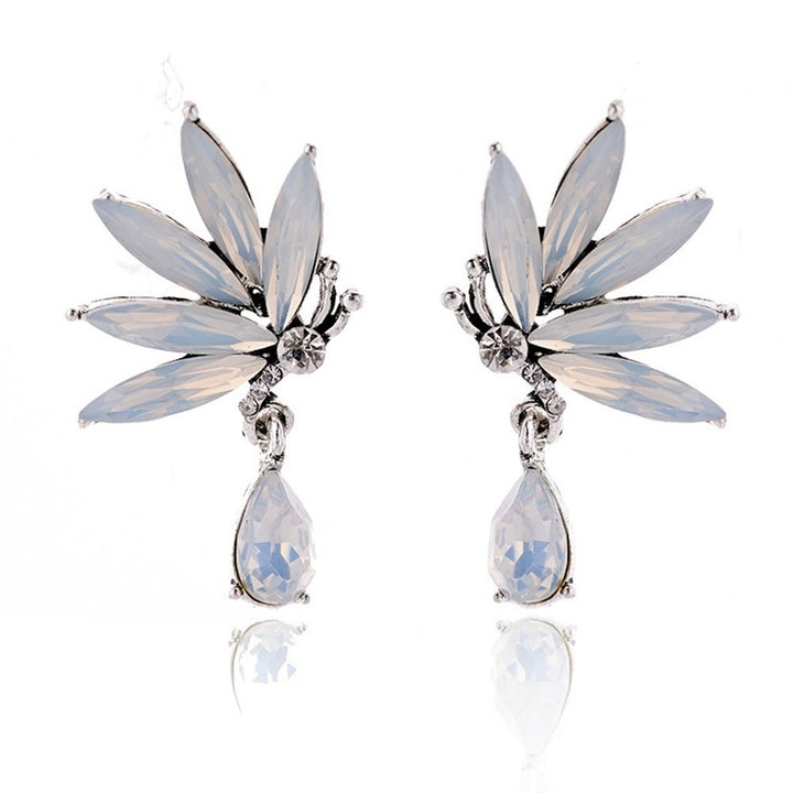 1 Pair Women Rhinestones Butterfly Earrings Faux Crystal Ear Pendants for Party Image 6