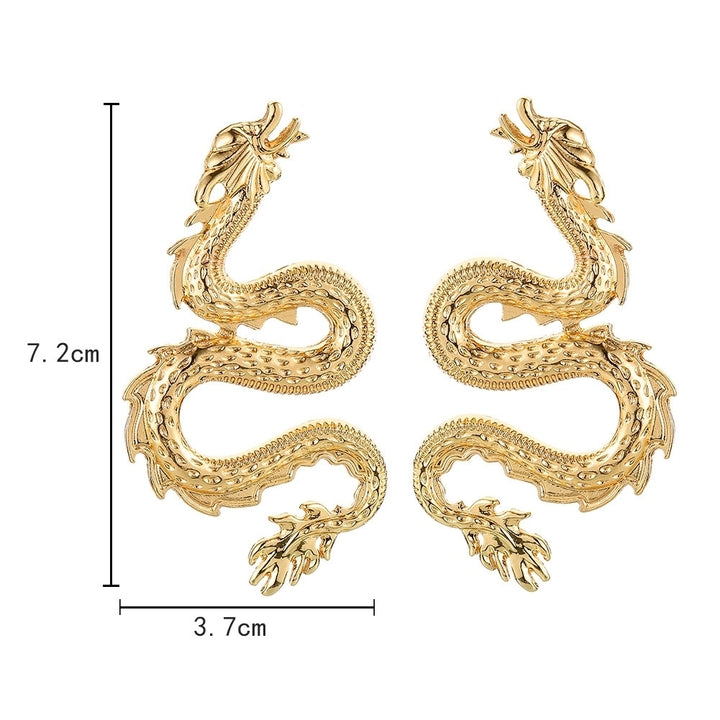 Stylish Women Curved Dragon Shape Alloy Ear Studs Earrings Party Jewelry Gift Image 11