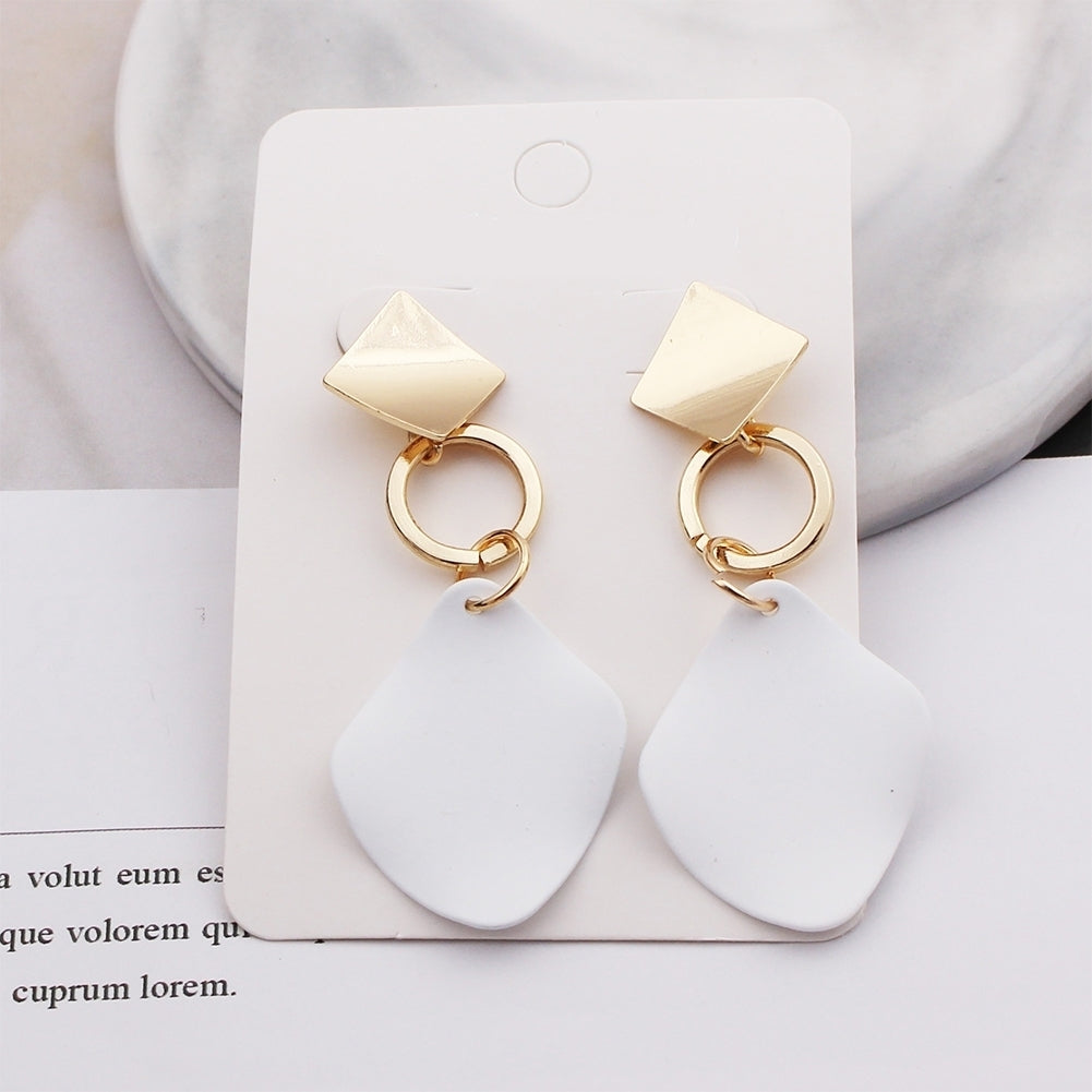 2Pairs Women Fashion Geometric Square Drop Stud Earrings Party Jewelry Gift Image 7