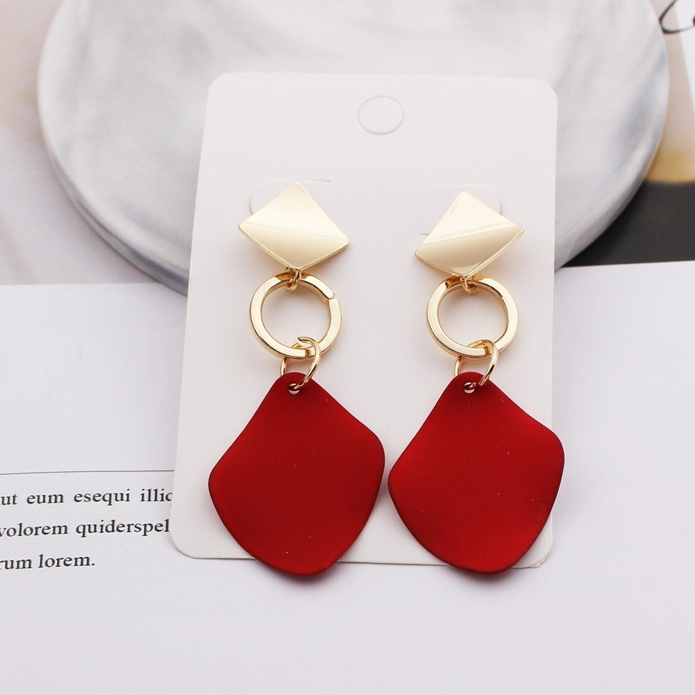 2Pairs Women Fashion Geometric Square Drop Stud Earrings Party Jewelry Gift Image 8