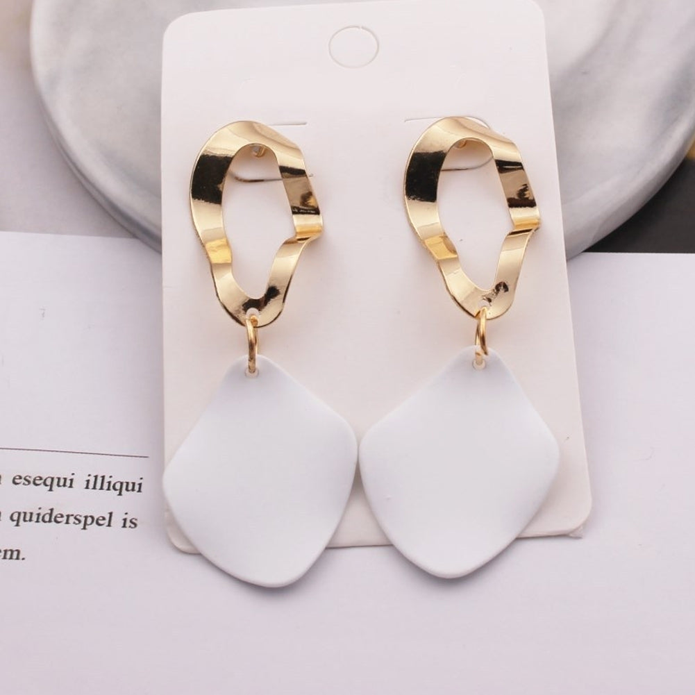 2Pairs Women Fashion Geometric Square Drop Stud Earrings Party Jewelry Gift Image 11