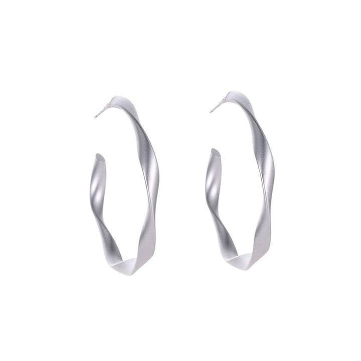 2Pairs Women Fashion Matte Circle Hoop Leverback Earrings Party Jewelry Gift Image 8