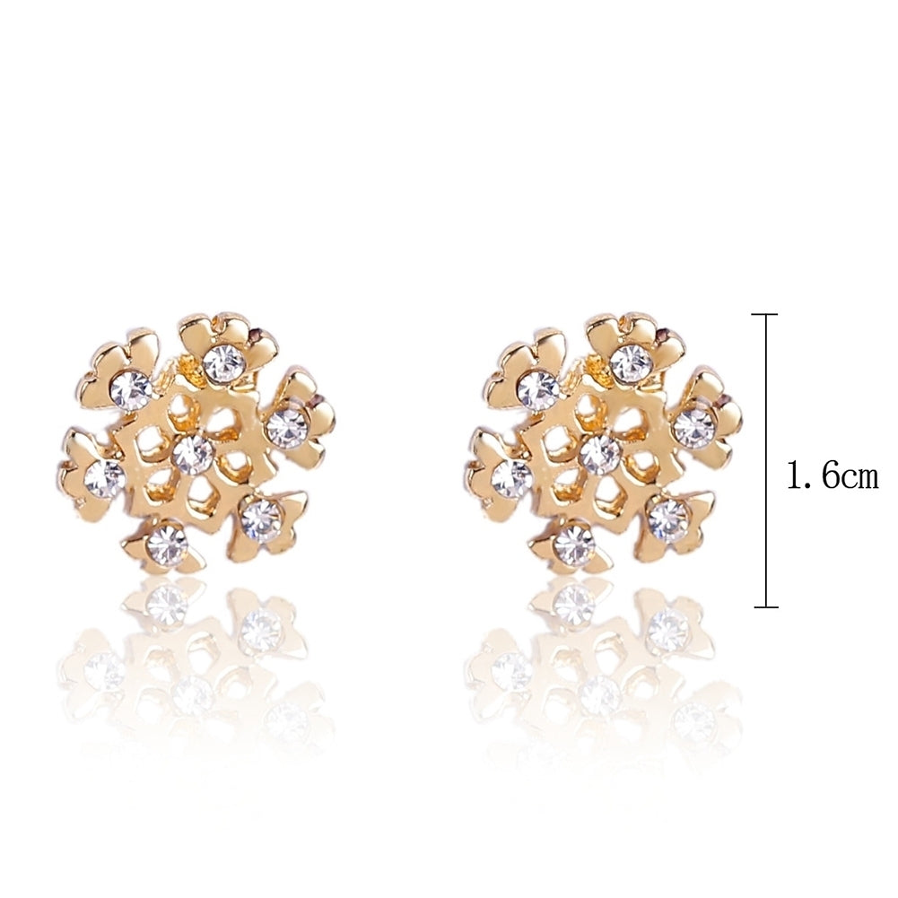 Women Christmas Snowflake Santa Claus Rhinestone Inlaid Stud Earrings Xmas Gift Image 9