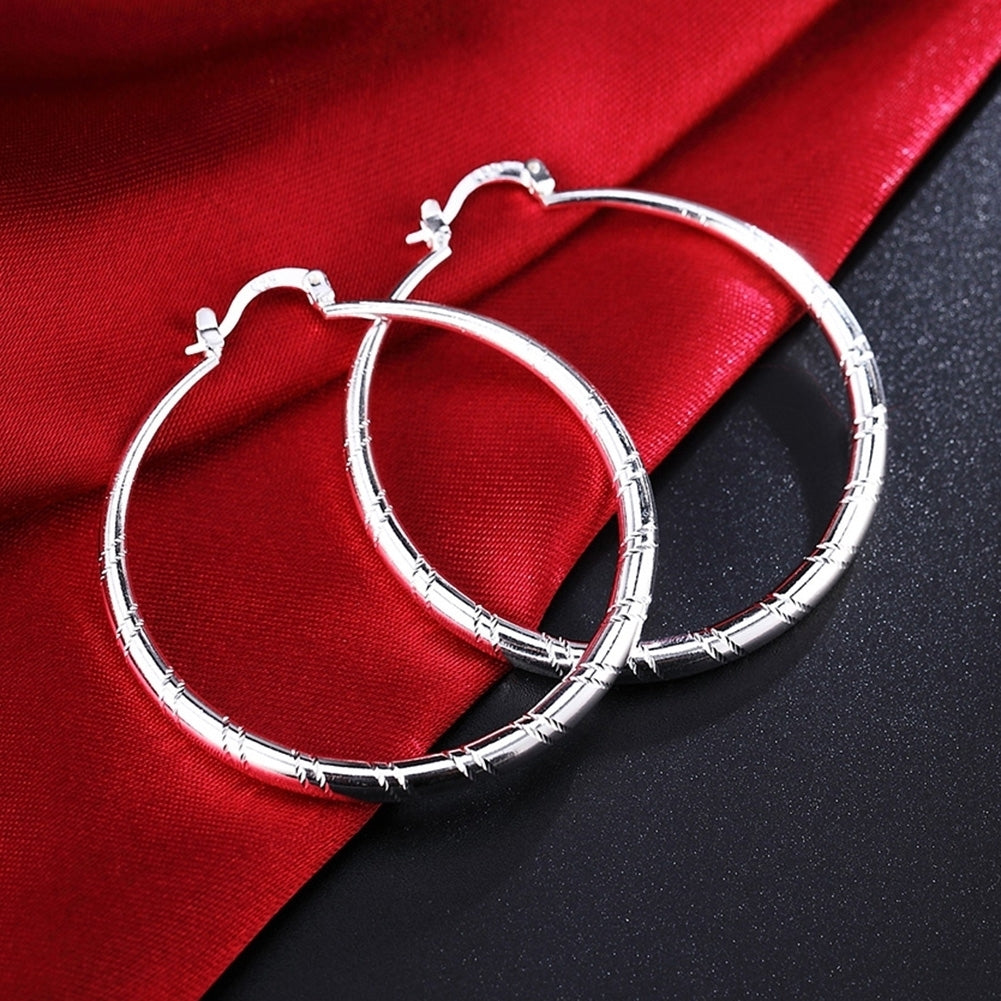 Women Stylish Big Round Circle Shape Retro Large Hoop Earrings Jewelry Gift Image 1