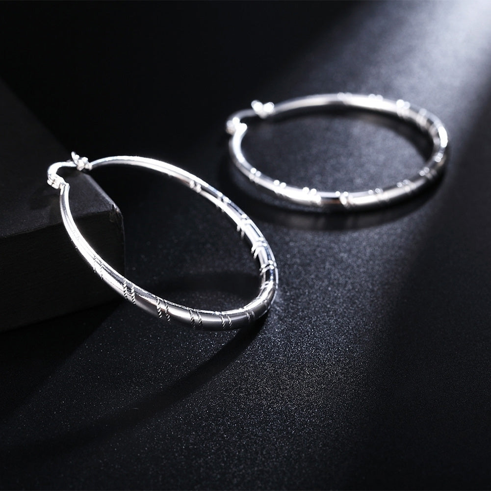 Women Stylish Big Round Circle Shape Retro Large Hoop Earrings Jewelry Gift Image 4