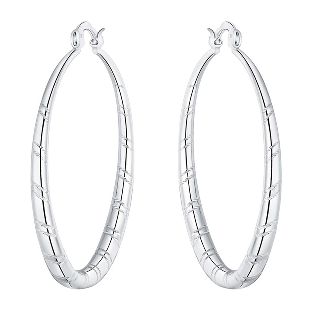 Women Stylish Big Round Circle Shape Retro Large Hoop Earrings Jewelry Gift Image 8