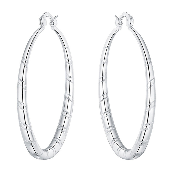 Women Stylish Big Round Circle Shape Retro Large Hoop Earrings Jewelry Gift Image 8