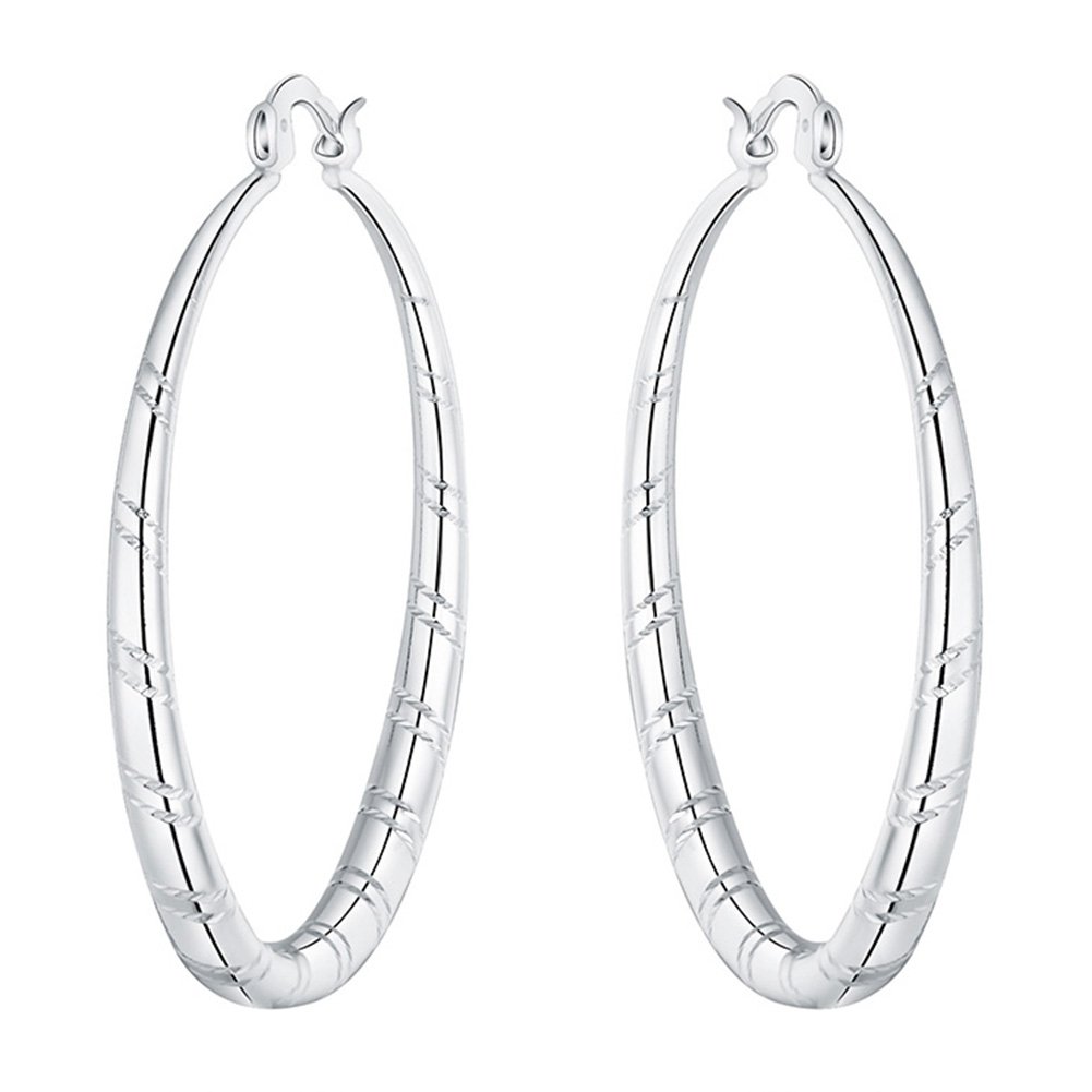 Women Stylish Big Round Circle Shape Retro Large Hoop Earrings Jewelry Gift Image 1