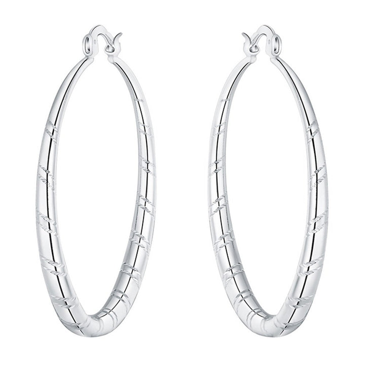 Women Stylish Big Round Circle Shape Retro Large Hoop Earrings Jewelry Gift Image 1