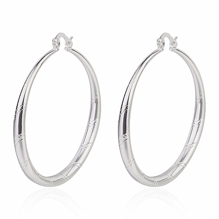 Women Stylish Big Round Circle Shape Retro Large Hoop Earrings Jewelry Gift Image 9