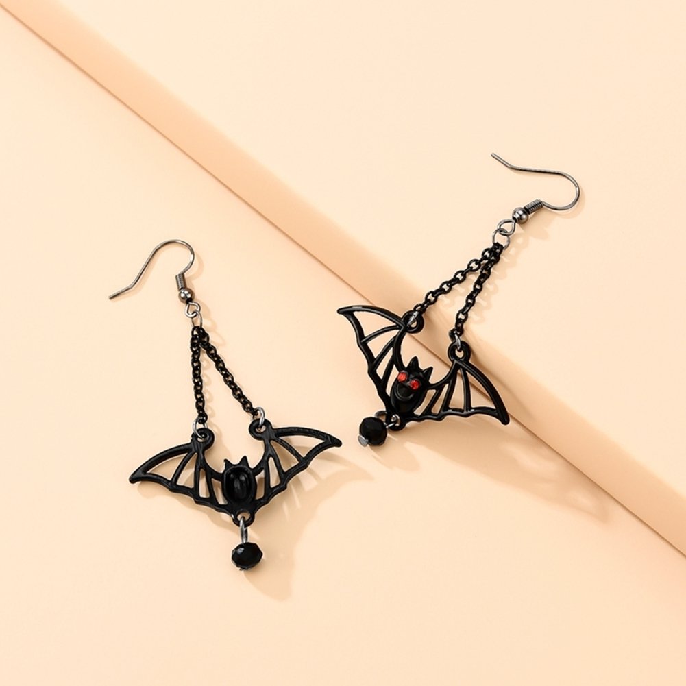 Women Creative Bat Shape Eardrop Hook Earrings Jewelry Gift Image 1