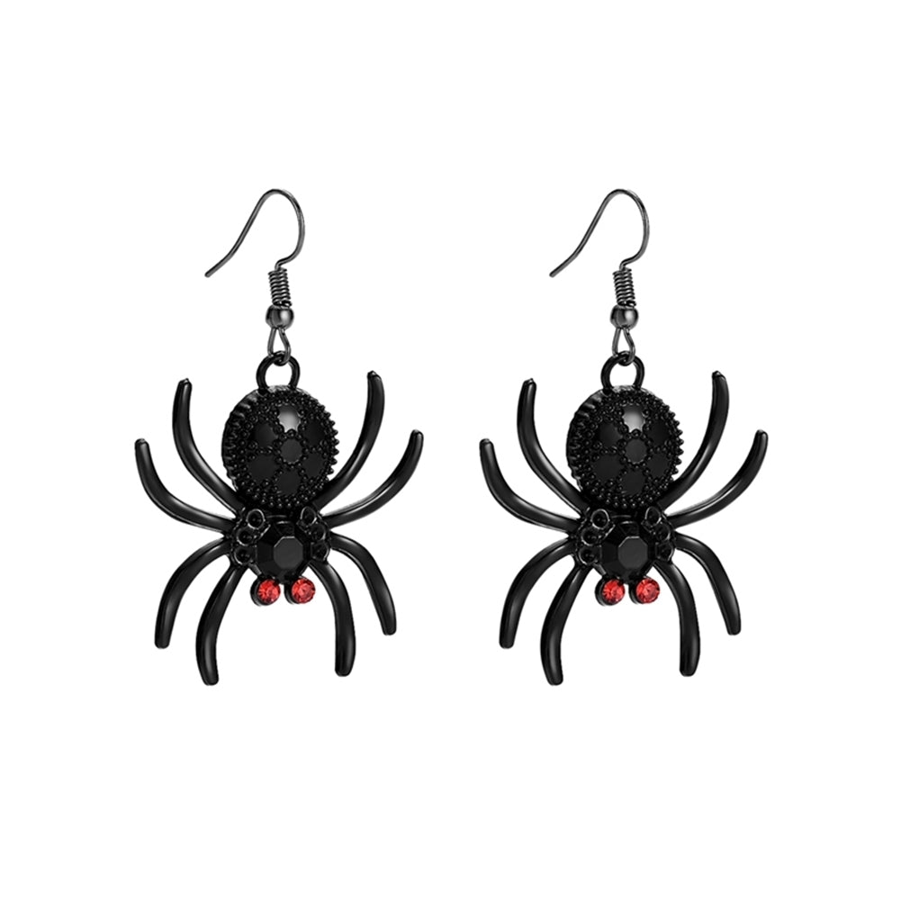 2Pair Gothic Style Spider Shape Eardrop Hook Earrings Women Jewelry Accessories Image 7