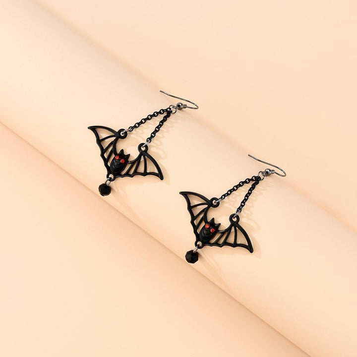 Women Creative Bat Shape Eardrop Hook Earrings Jewelry Gift Image 2