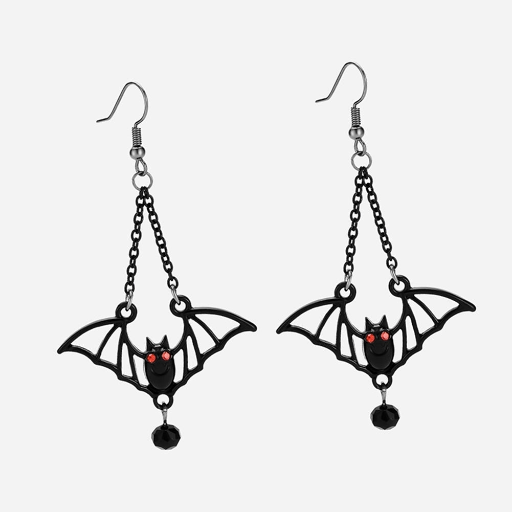 Women Creative Bat Shape Eardrop Hook Earrings Jewelry Gift Image 6