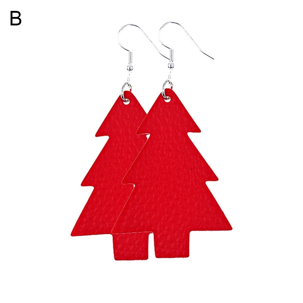 2 Pair Women Fashionable Christmas Tree Eardrop Hook Earrings Jewelry Accessory Image 3